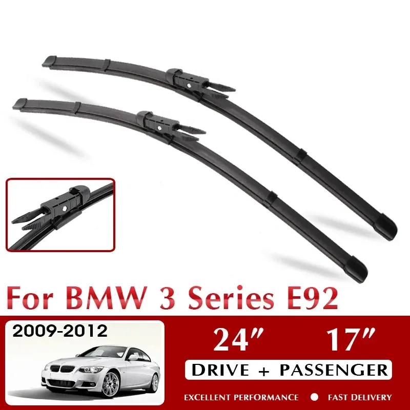 

Wiper Blade Front Car Wiper Blade For BMW 3 Series E92 2009 2010 2011 2012 Windshield Windscreen Window 24"+17" LHD RHD