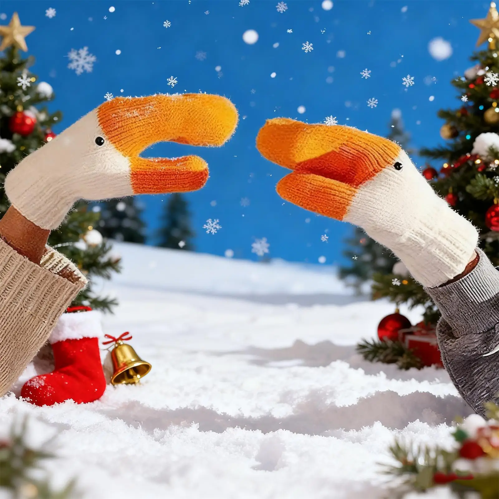 

Зимние термомягкие варежки, зимние перчатки, лыжные перчатки, спортивные варежки на открытом воздухе для мужчин и женщин, зимние велосипедные теплые перчатки на гусином пуху