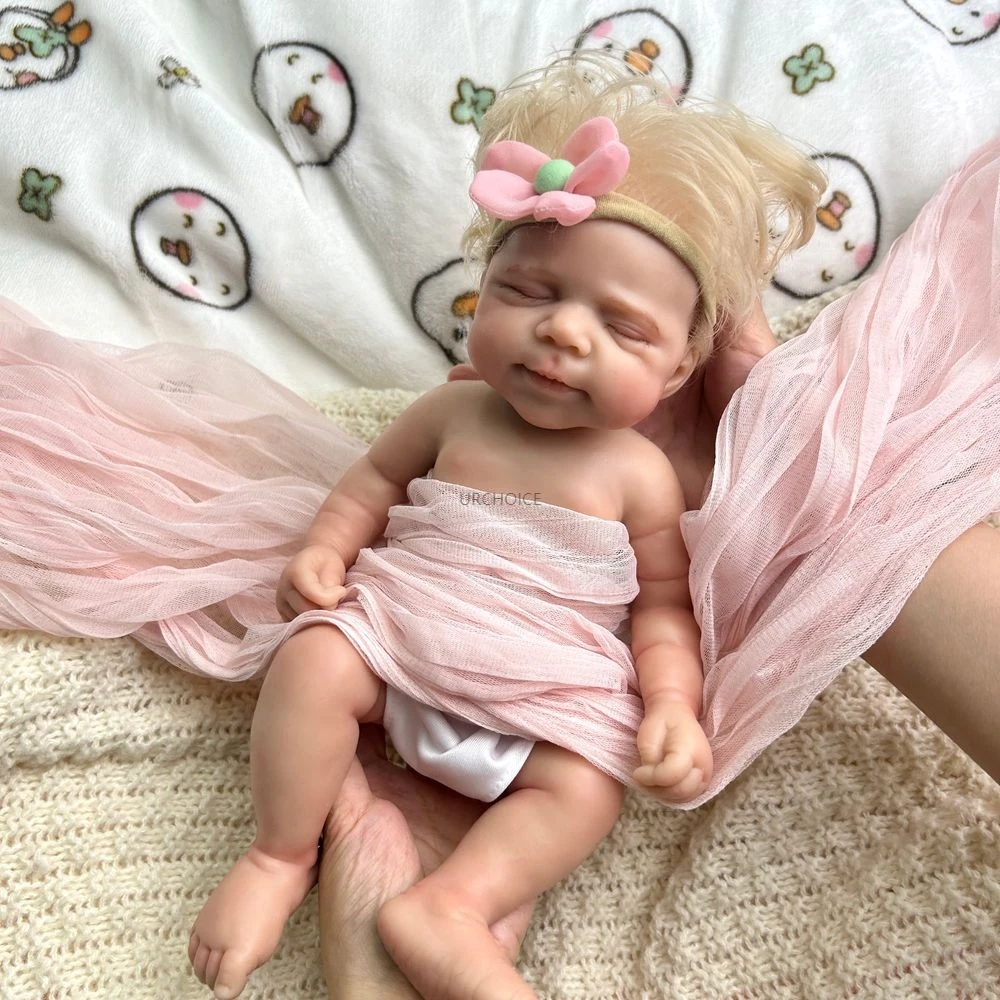 （Big discounts）12Inch Chubby Pascale Full Soft Solid Silicone Baby Girl with Rooted Hair Realistic Details 3D Skin Doll Birthday
