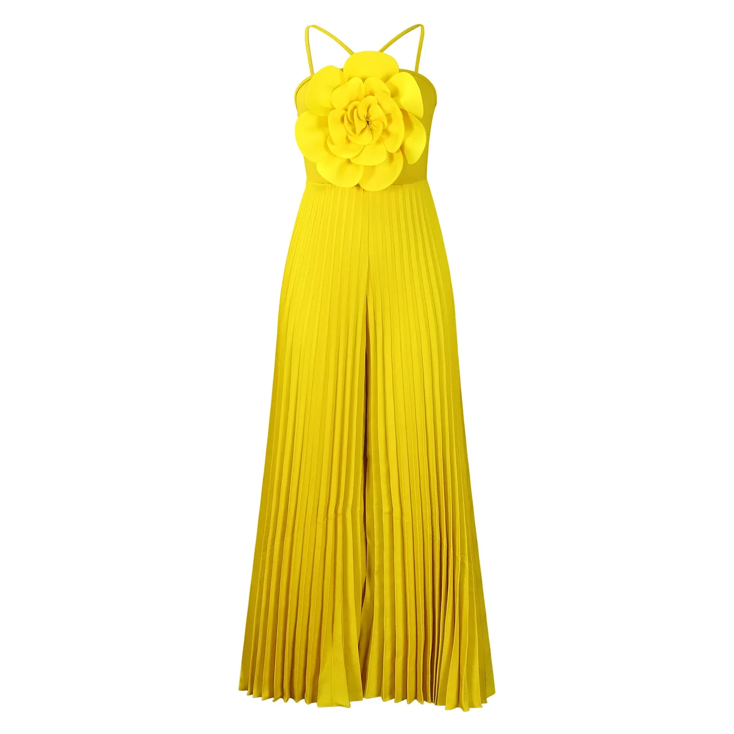 여성 점프수트 원피스 슬링 민소매 오버올 롱 팬츠 와이드 레그 플로럴 롬퍼 Y2K 스트리트웨어 점프수트 섹시 파티 2025