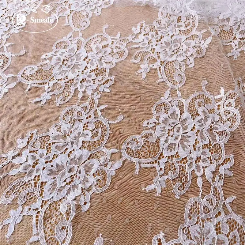 Weicher Baumwoll-Jacquard-Spitzenstoff, Unterwäsche, Vorhänge, Tischdecken, Dünner Spitzenstoff Hohe Qualität 2025. Stoffe zum Nähen – Detail 2
