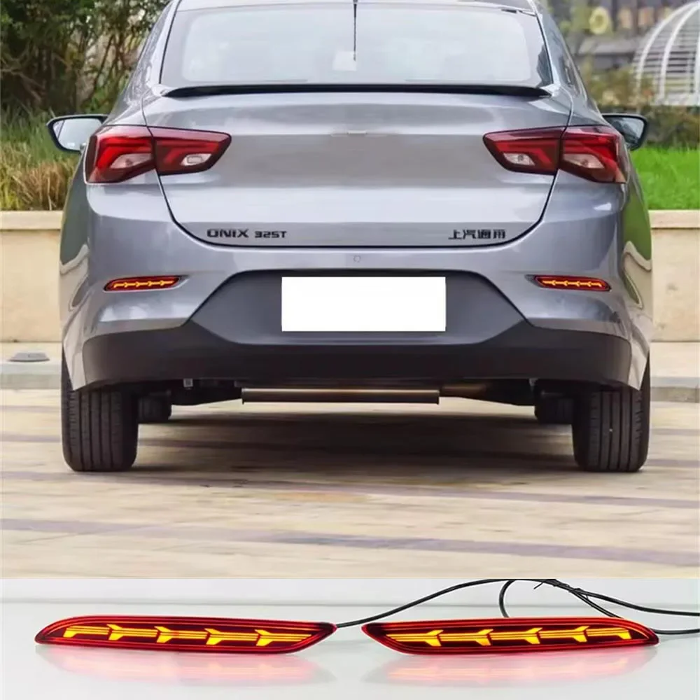 

Car Accessories Rear Bumper Reflector LED Lights For Chevrolet Onix 2019 2020 2021 2022 Fog Light Tail Lamp Turn Signal