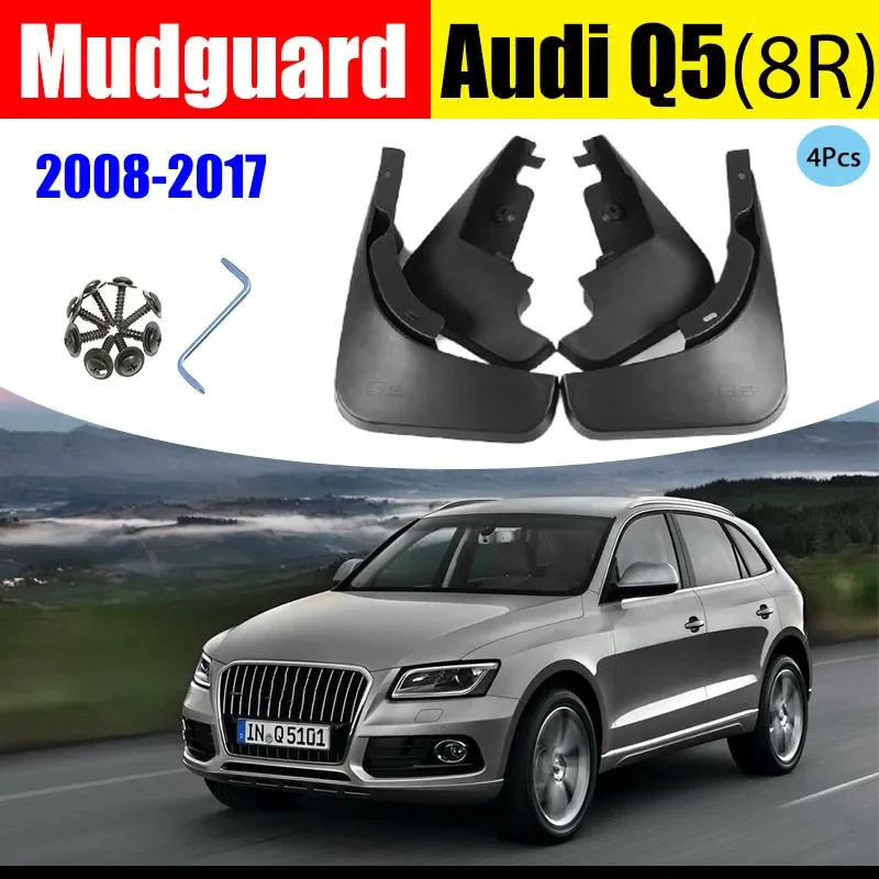 4pcs FOR Audi Q5 8R Mud Flap Guard Fender Mudguards Splash Mudflpas Frnder Mudguard car accessories Auto styline Front Rear