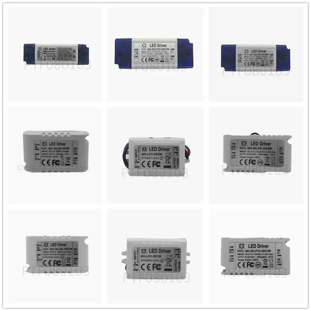 AC 85-265V 1-2x3w 2-4x3w 6-10x3w 10-18x3w 18-30x3w 600mA 650mA LED Driver Convertor Transformer For Ceiling Light Power Supply