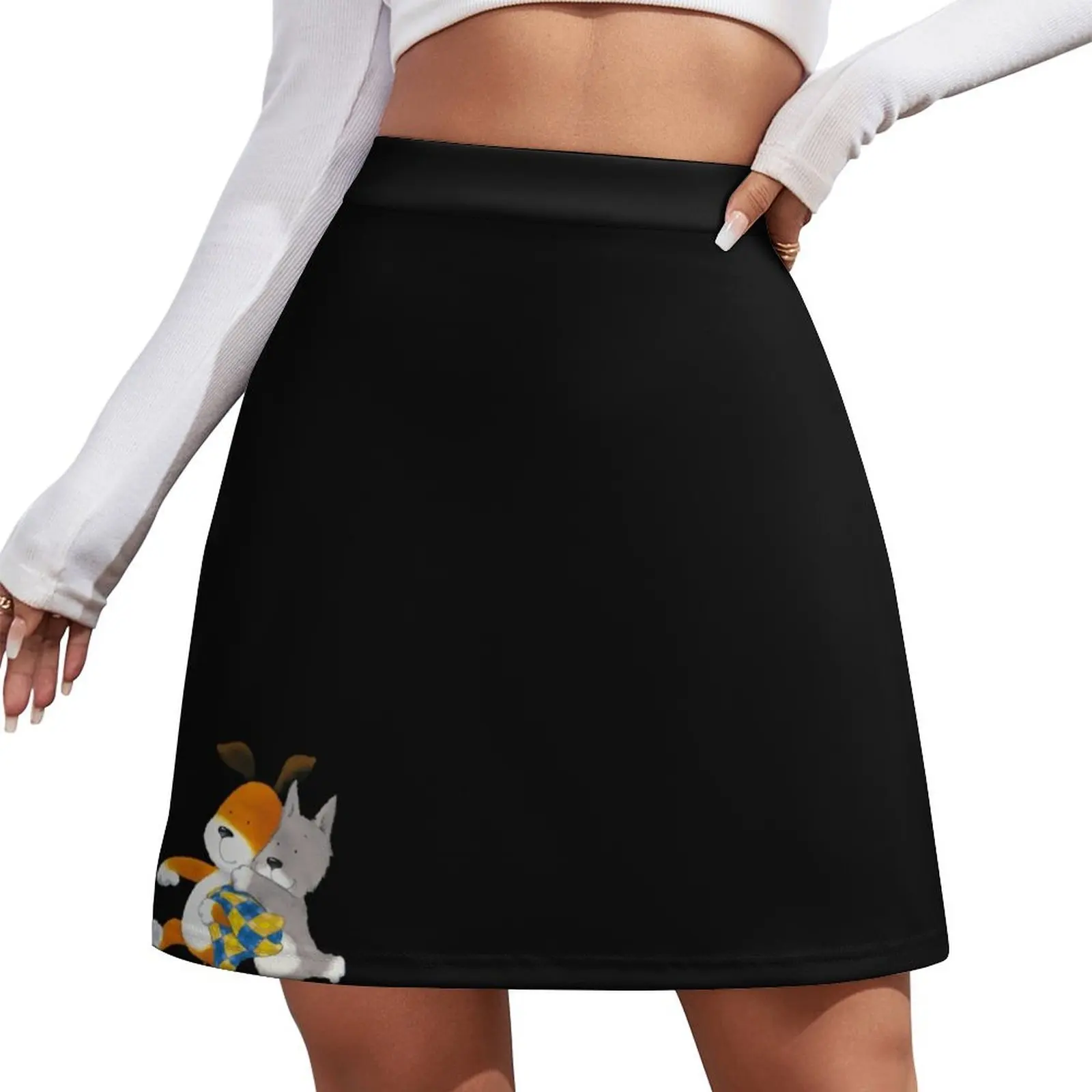 

Kipper The Dog - Retro Children Mini Skirt Women's summer dress Skirt satin