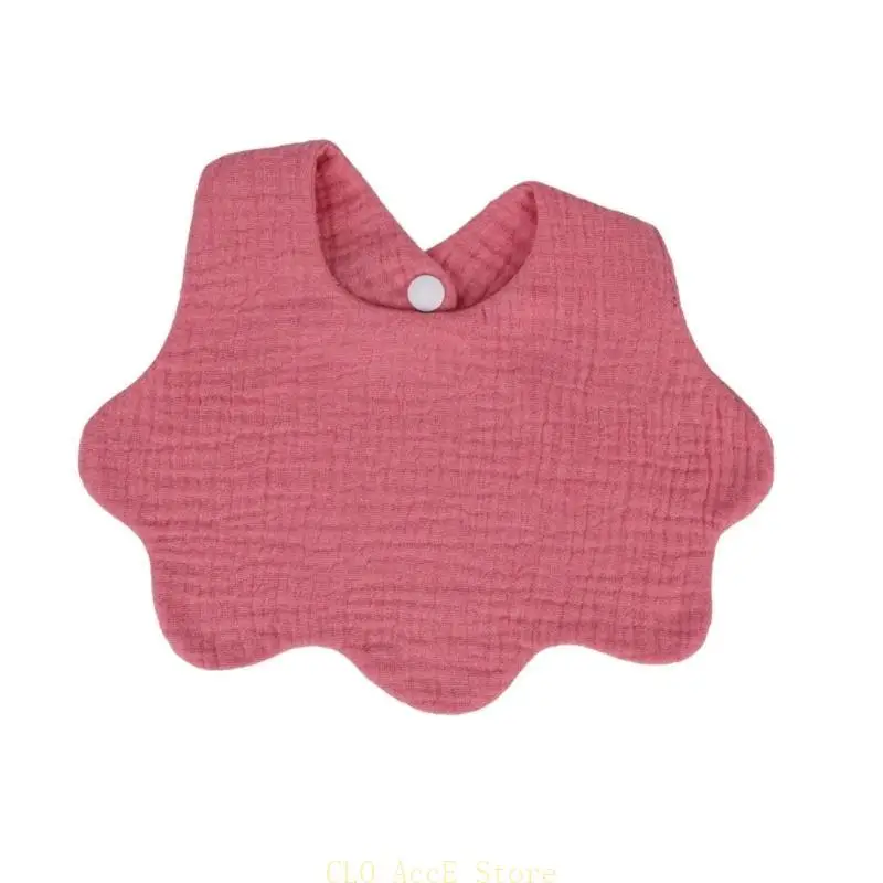 

16FE Toddlers Mouth Wipe Towel Breathable Baby Saliva Towel Solid Bib for Newborns