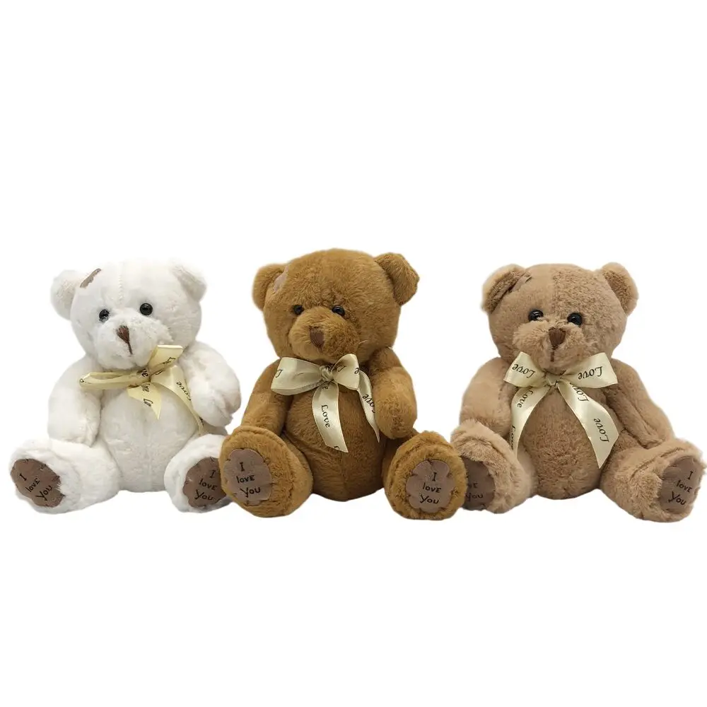 18CM Stuffed Bear Dolls Patch Bears Three Colors Plush Toys Best Gift for Girl Toy Boy Wedding Gifts