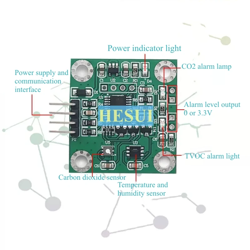 SGP30 Sensor module Concentration Detection of the T/H environment Serial port communication