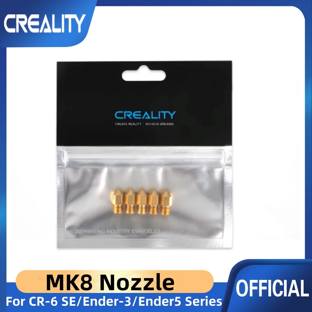 

Creality Official MK8 Ender 3 Nozzles 5 pcs 3D Printer Brass Nozzles Extruder for Ender 3 Series Printer Nozzle Kit