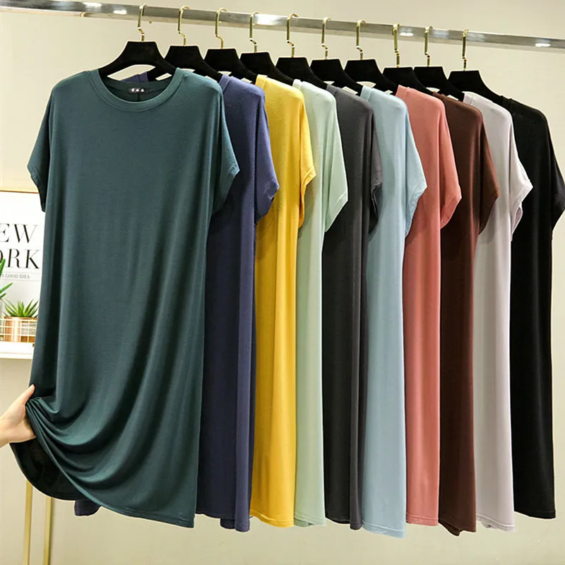 

Спальное платье для отдыха, женские ночные рубашки с короткими рукавами, мягкая модальная одежда для сна, женская свободная ночная рубашка, рубашка для сна, Vestidos, женские