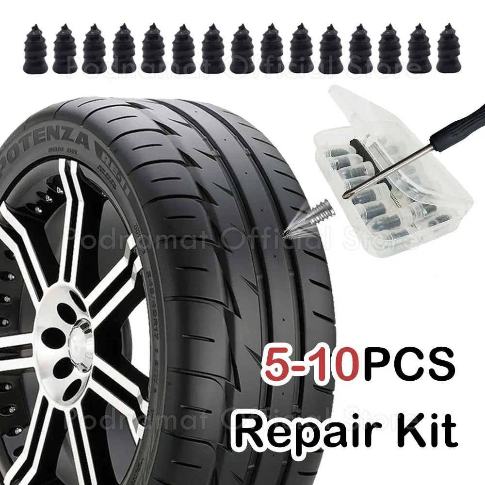 Tire Repair Screw Car Tyre Repair Kit Rubber DIY Accessories for Car Truck SUV Motorcycle Patch Self-Service Repair Tire Nails