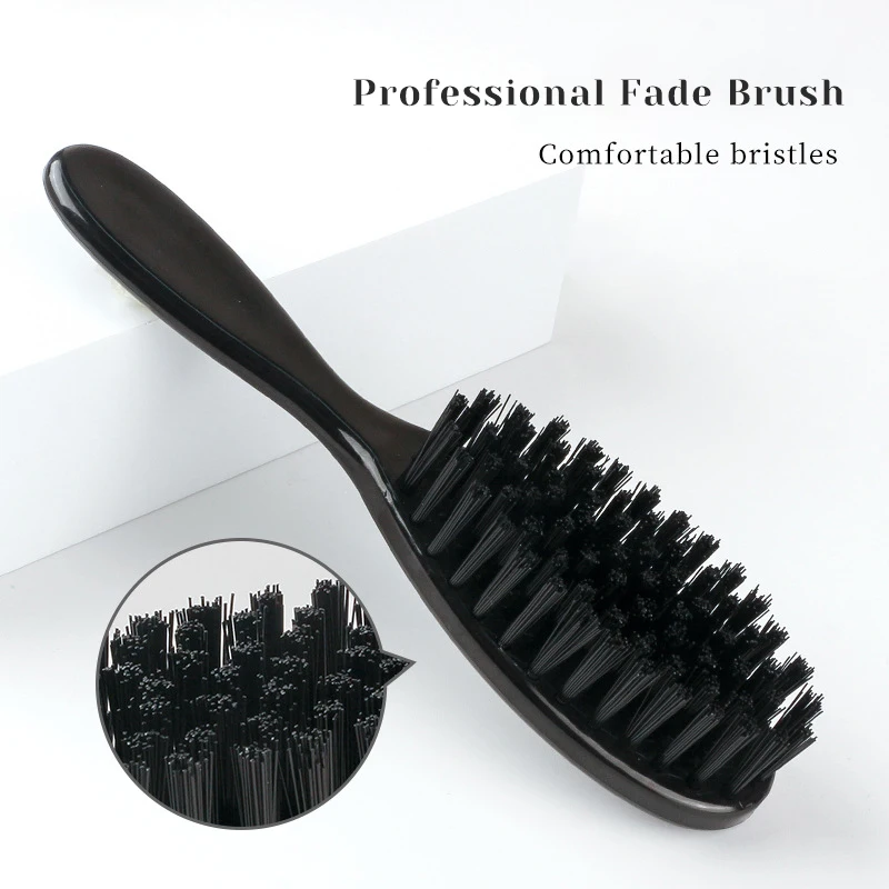 1Pcs New Black Professional Fade Brush Barber Beard Neck Sweeping Brush Comb Haircut Accessories Cleaning Brush For Men