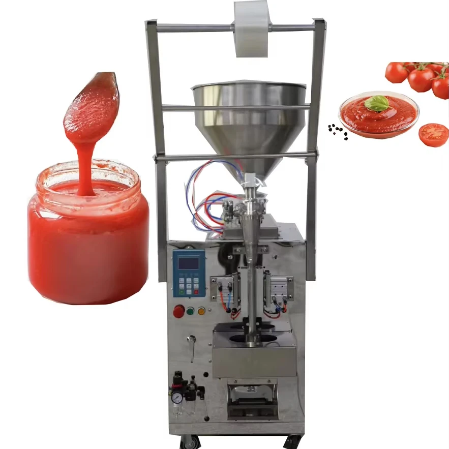 Automatic Paste Sauces Packaging Machine. Accurate Dosage, Fast Packaging, Durable Build  HJ-BZ500