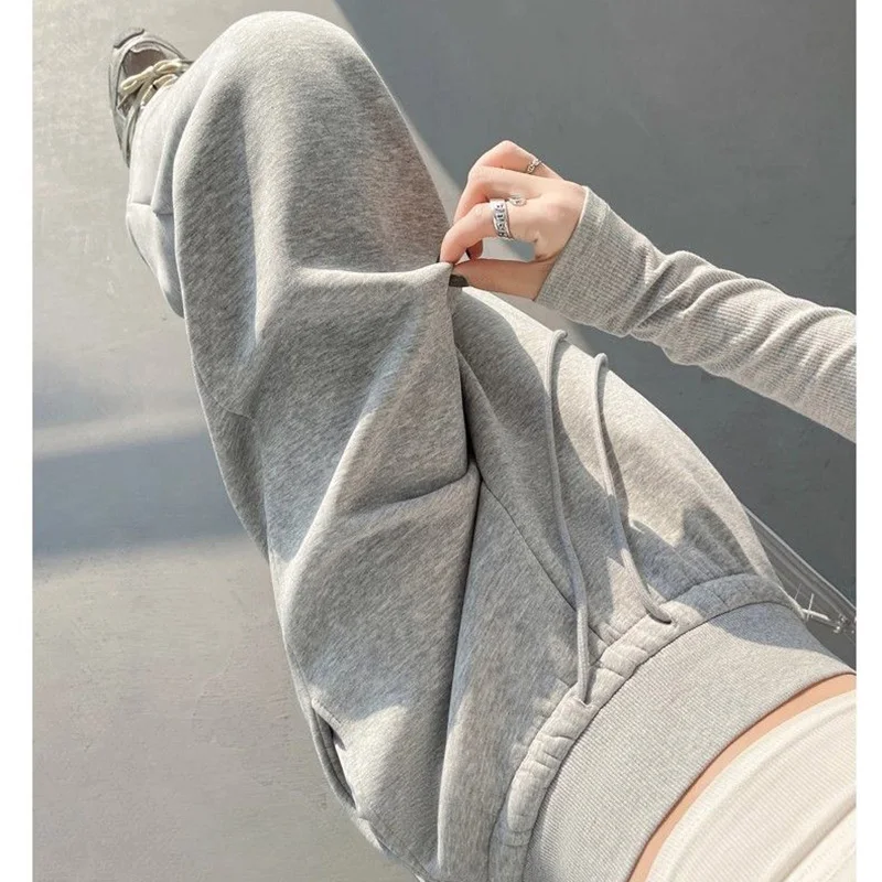 Weibliche Hohe Taille Dünne Jogginghose Klassische Mode Mädchen Solide Gerade Bein Casual Hosen Frauen Koreanische Slim Fit Hosen