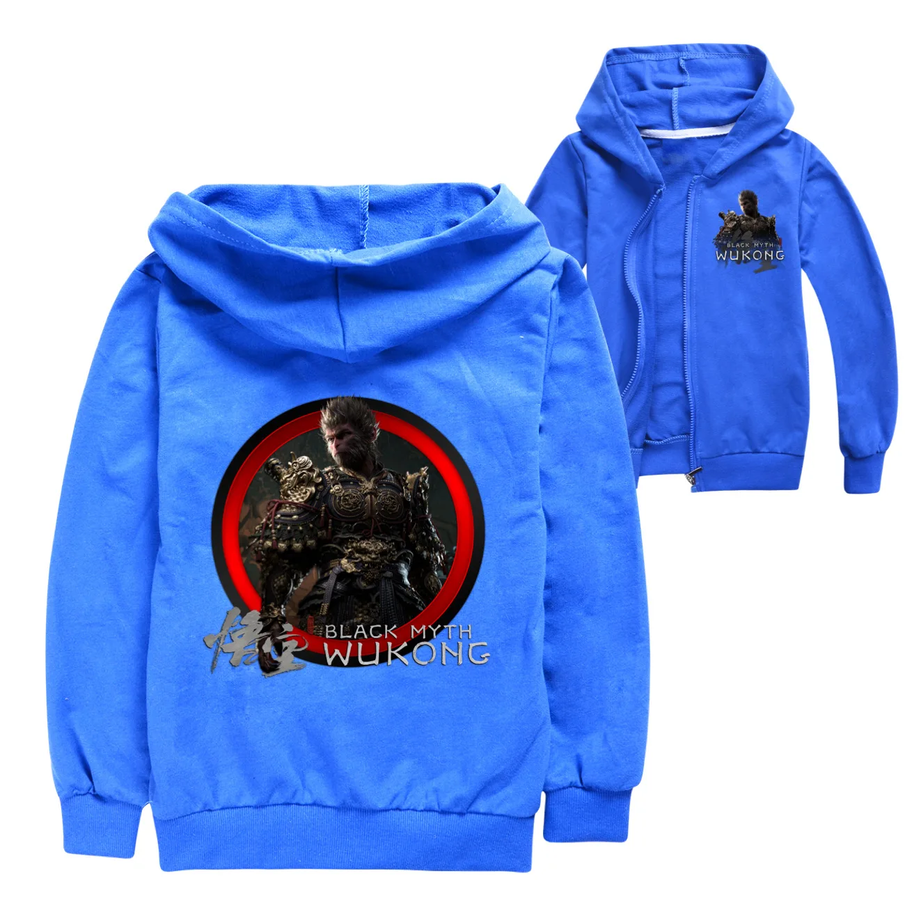 Black Myth Wukong Game Kids Zipper Coats Sweatshirts Clothes Hoodies Fashion Boys Spring Cotton Long Sleeve Coat Children Clothe