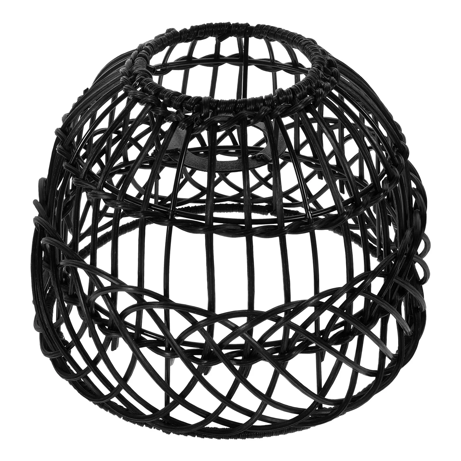 

Woven Lamp Shade Imitation Rattan Pendant Light Shade Rustic Decorative Lampshade for Chandelier Hanging Ceiling Lamp Small Size