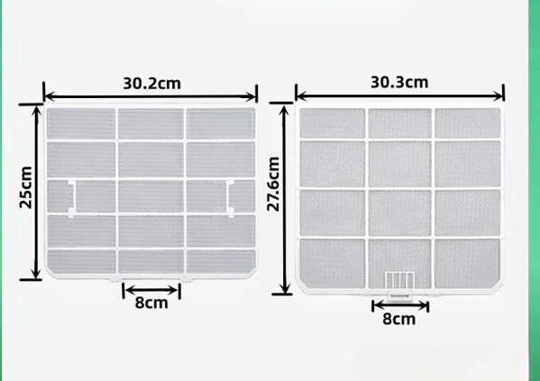 30,2*25, 30,3*27,6 Anwendbar auf staubdichte Netze des Kelon-/Whirlpool-Klimaanlagenfilters