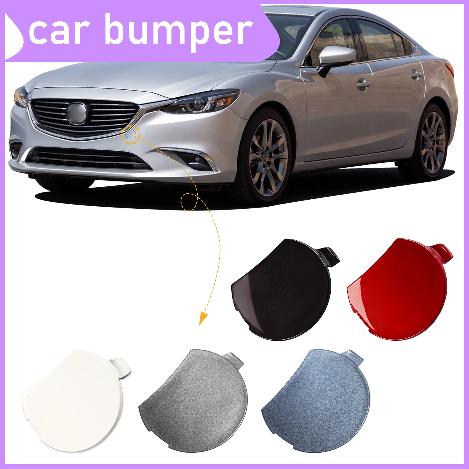 

Front Bumper Tow Hook Cap Towing Eye Cover For Mazda 6 Atenza 2015-2017 Left GW2F-50-A11 GW2F50A11