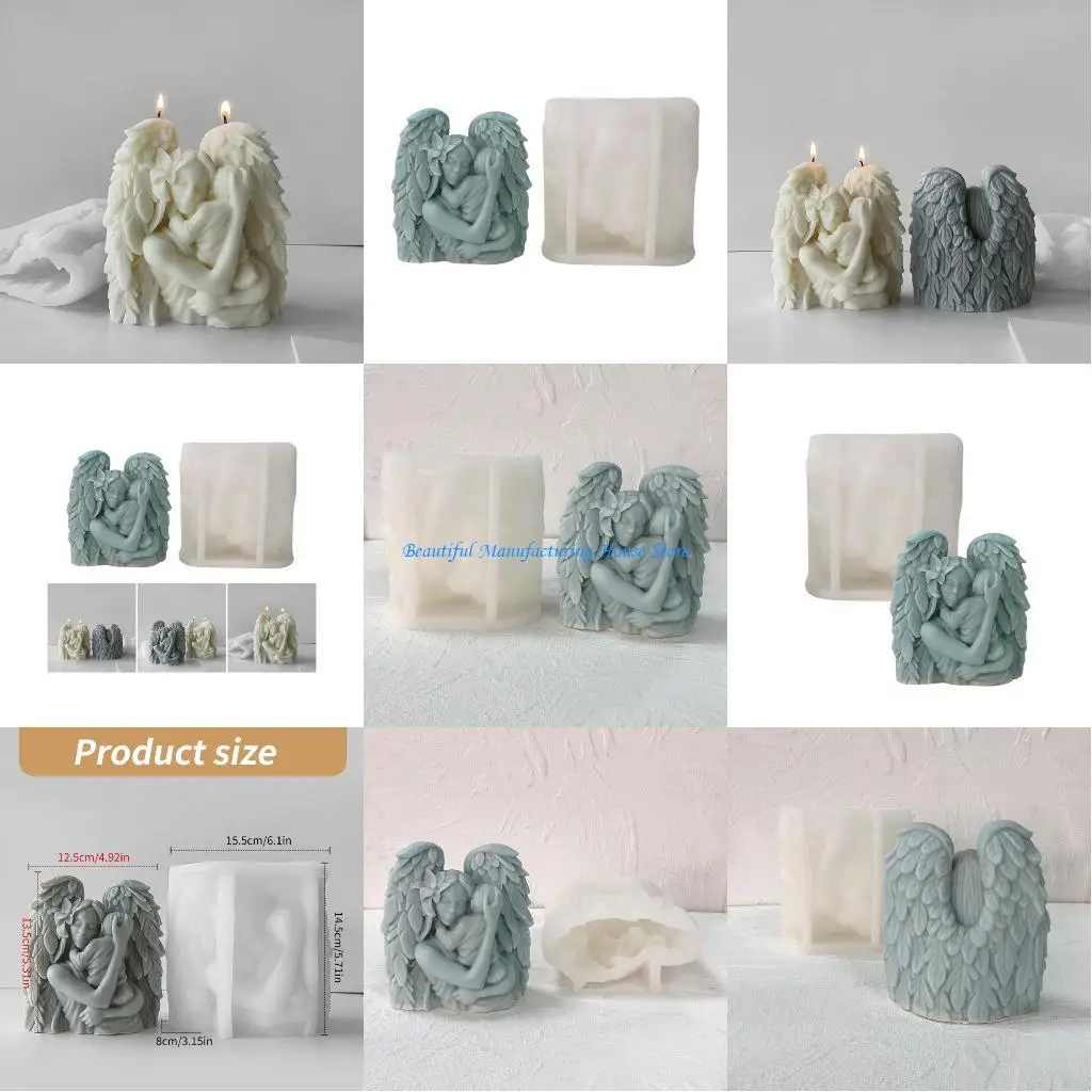 

E56A Fashionable Embracing Sturdy Silicone Mold Parents and Infant Cast Home Decoration for Artistic Crafting