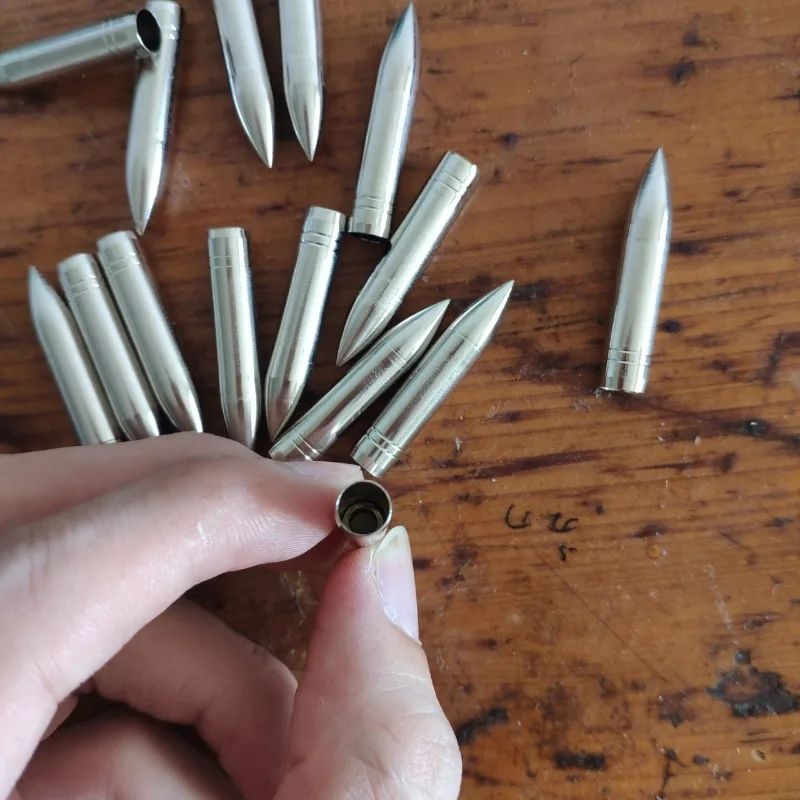 30pcs  6mm Outer Arrowhead Alloy Arrow Points Iron Arrowheads for 6mm Arrow Shaft Archery Hunting Shooting Accessories Wholesale