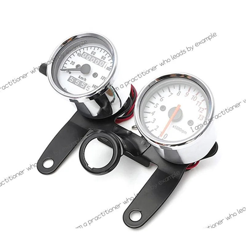 レトロ小型メーター ダブルマイル/モンキー改造オドメーター/タコメーターブラケットセット