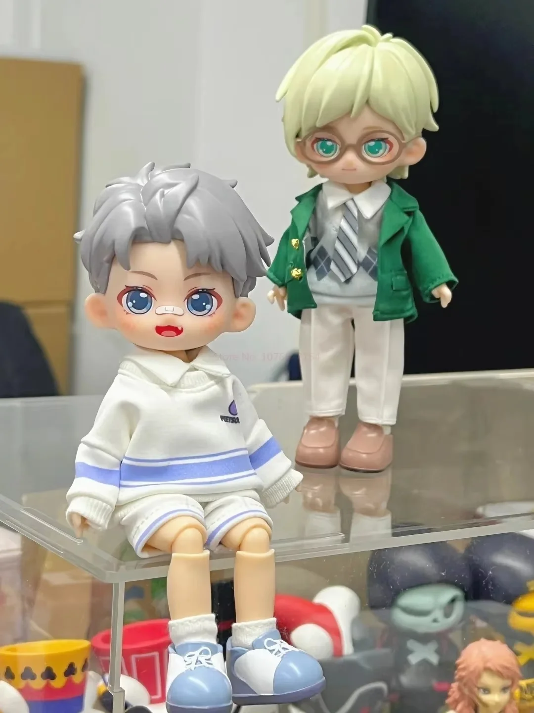 أنيمي بيتسون ذكر زميل الدراسة سلسلة صندوق أعمى صندوق غامض 1/12 Bjd Obtisu1 دمى Kawaii لطيف عمل الشكل جمع اللعب هدية
