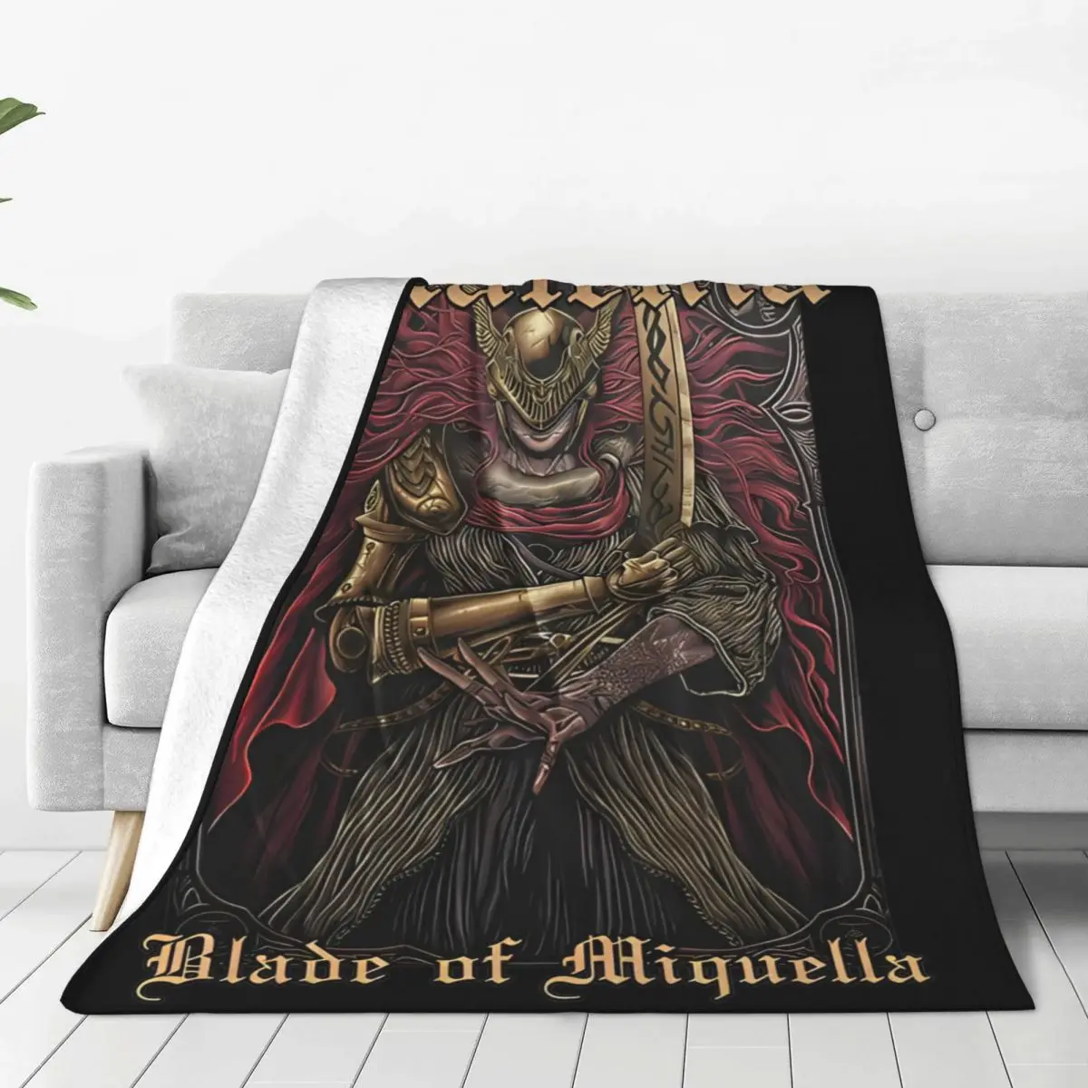 Comfort Malenia Blanket Merchandise Blade of Miquella Sofa Decorative Goddess Of Rot Throw Blankets Soft Flannel for Travel