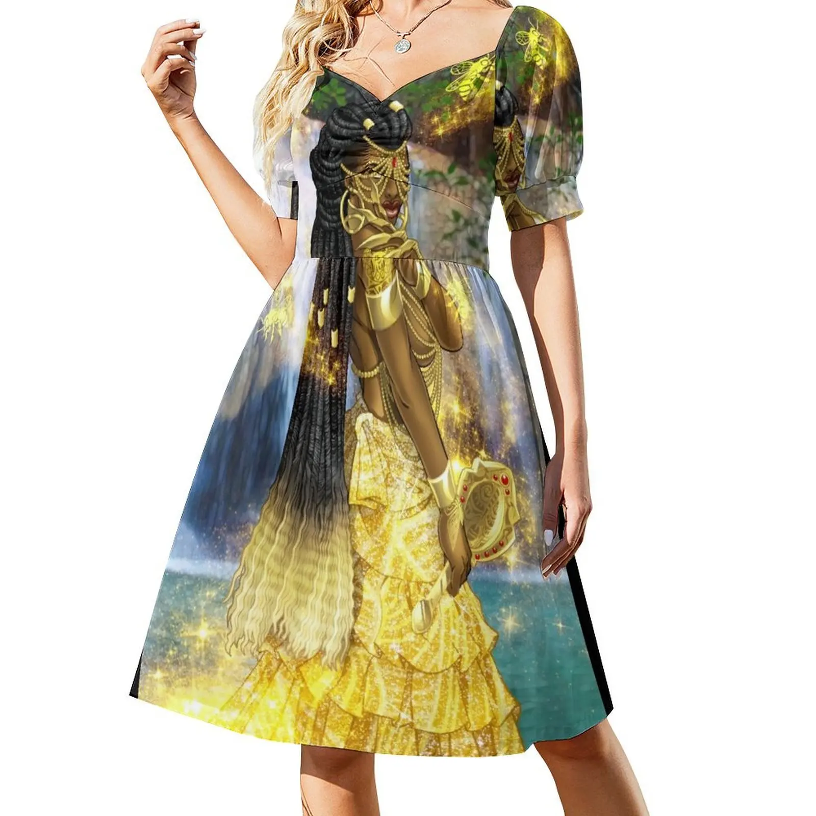 

Oshun Short-Sleeved Dress bandage dress Woman dresses Women's summer suit