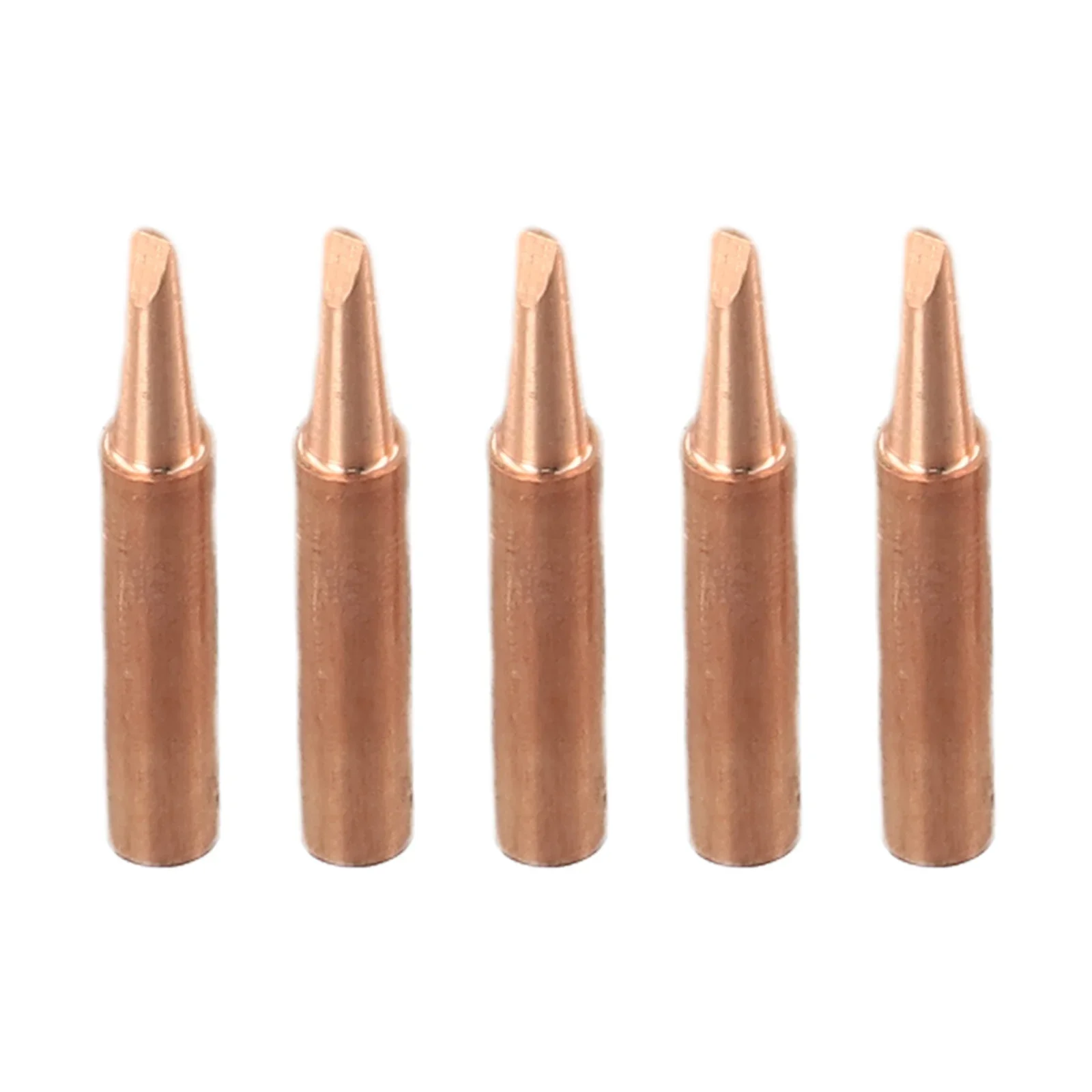 5pcs Pure Copper Soldering Iron Tip 900M-T Soldering Iron Head Set Welding Tip Nozzle Tool Solder Heads