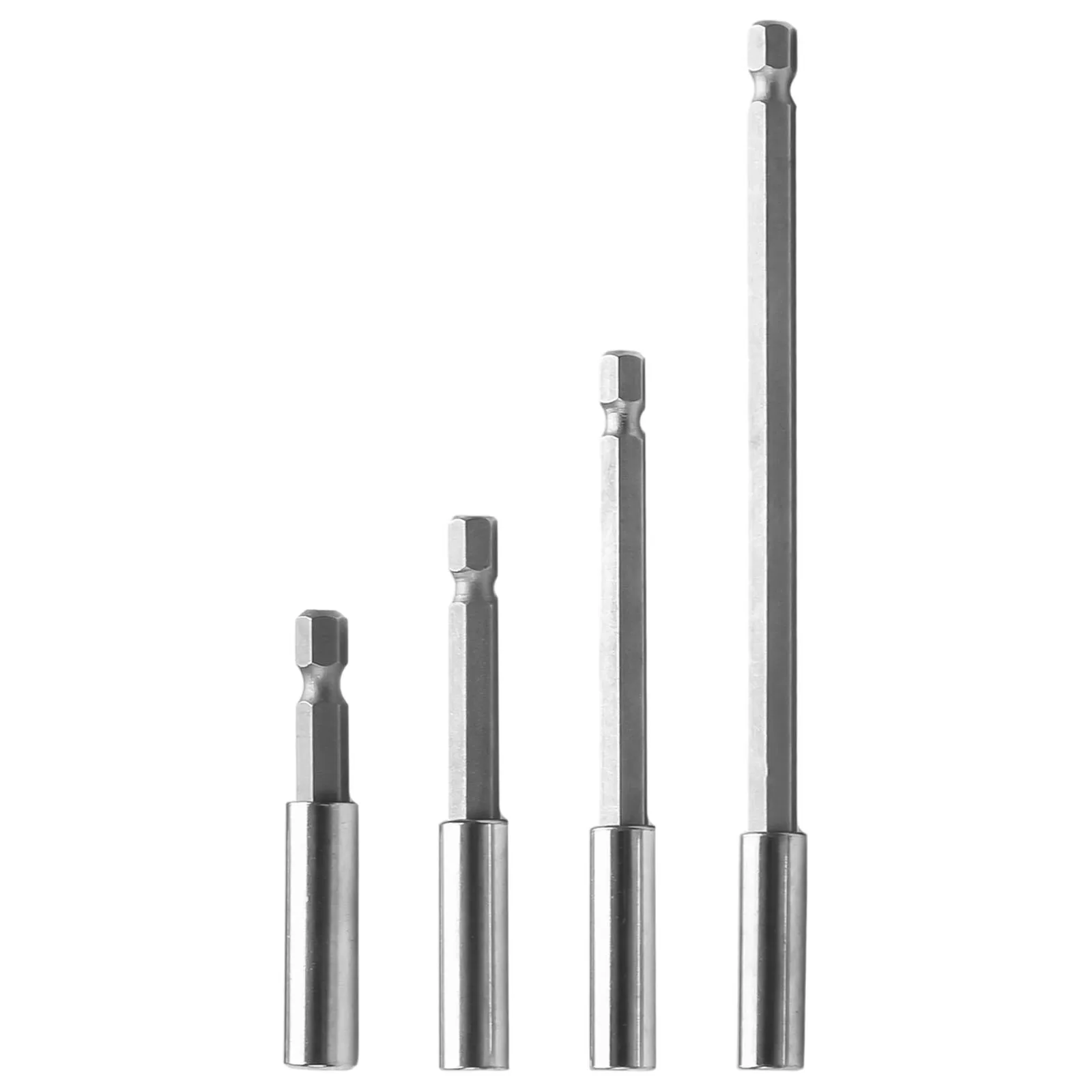 4Pcs Socket Adapter Screw Bit Extension Rod Quick-Change 1/4 Inch Shank Screwdriver Tip Holder For Electrical Wrench Accessories