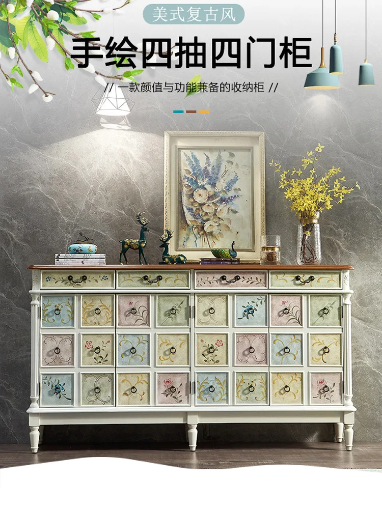 

Shoes 1.8 meters entrance porch large capacity adjustable baffle retro white painted