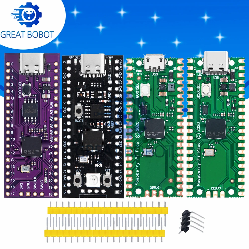 Placa de desarrollo BS de alto rendimiento para Raspberry Pi Pico, microcontrolador RP2040 Cortex-M0 + procesador ARM de doble núcleo