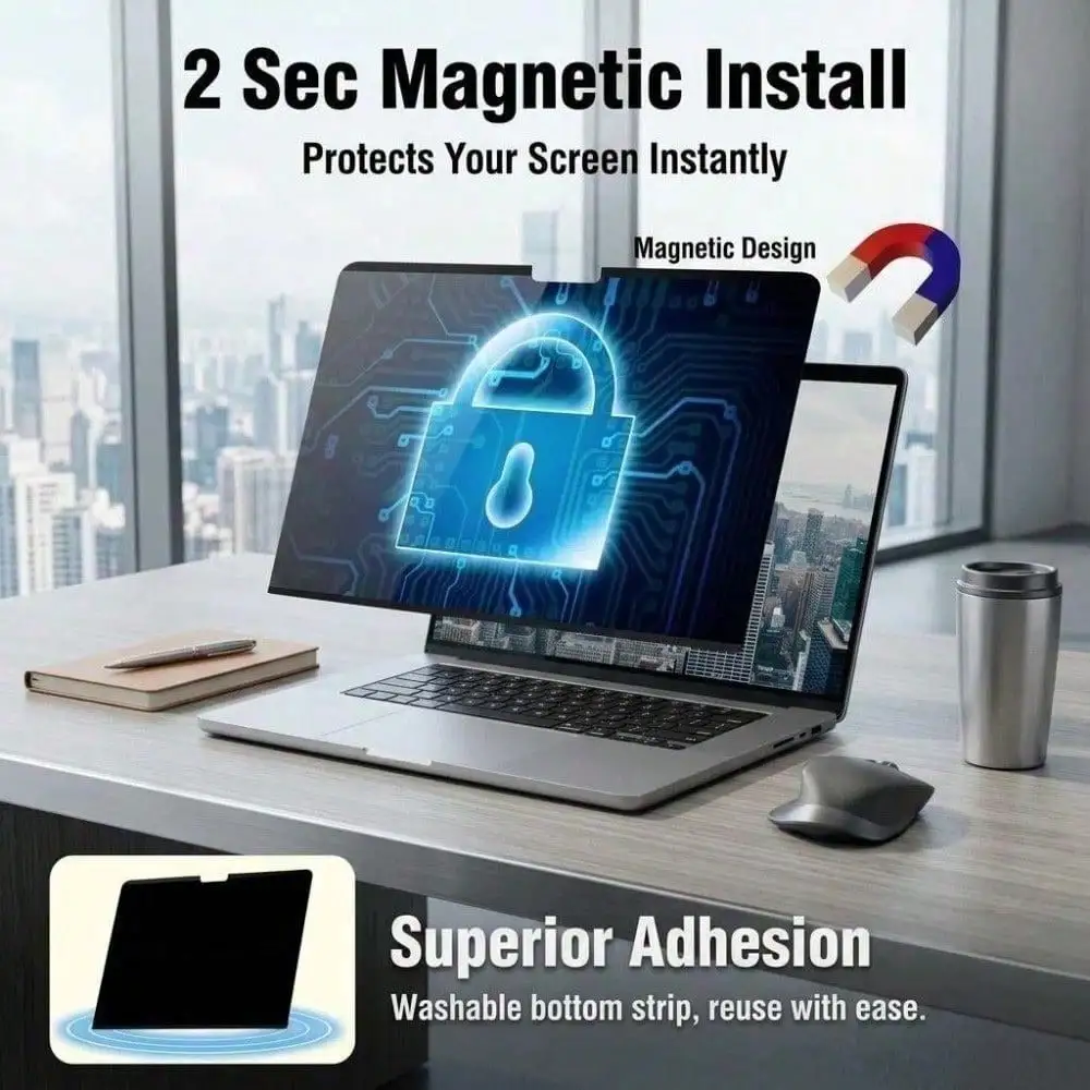 Magnetic Privacy Screen Protector for MacBook Pro 14 Inch (2021-2026 M1 M2 M3 M4 M5),Removable Anti Glare Shield Privacy Filter