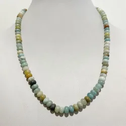 4*6MM Oval Multi Color Amazonite Jade Necklace Natural Stone Chocker Beaded Mother Daughter 35/40/45/50/55cm