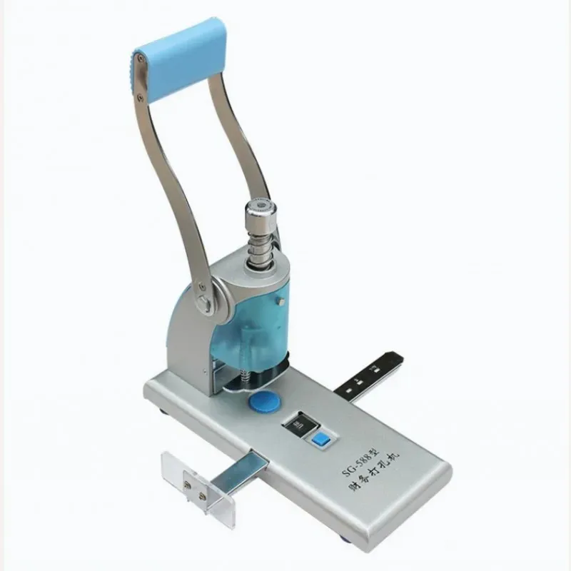 

Single Hole Stack Paper Punch Machine 4mm , 5mm or 6mm Tag Hole Puncher