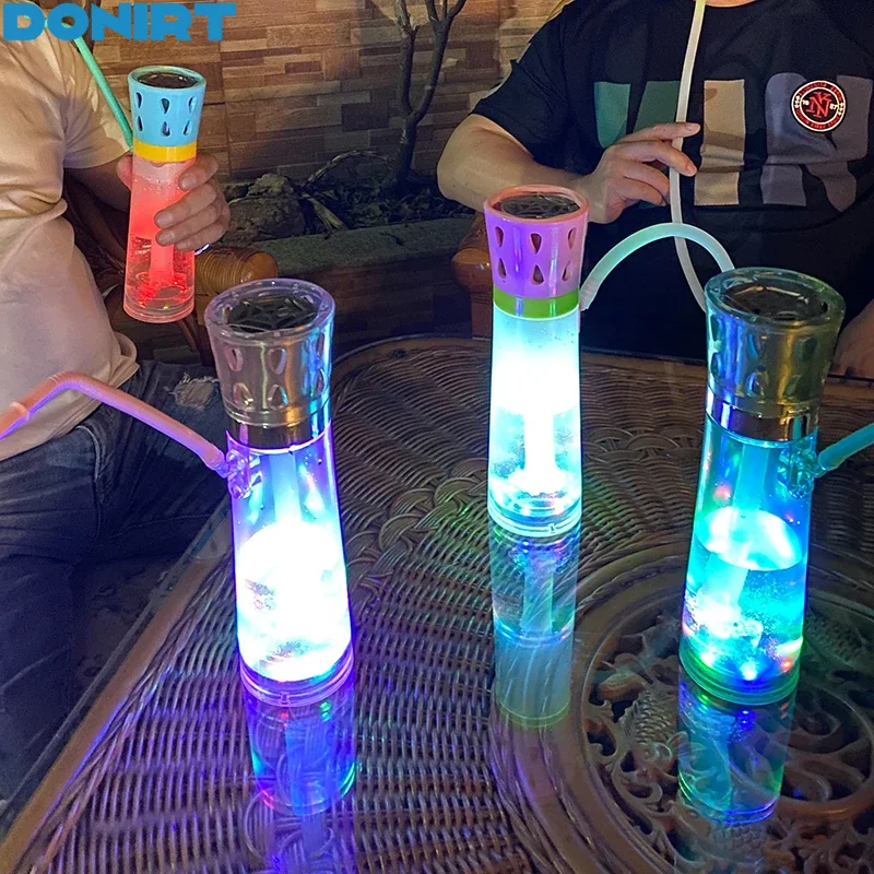 Arabische Waterpijp Cup Draagbare Shisha Waterpijp Verwijderbare Modieuze Waterpijp Houder Handheld Led Auto Waterpijp Huishoudelijke Waterpijp In De Auto