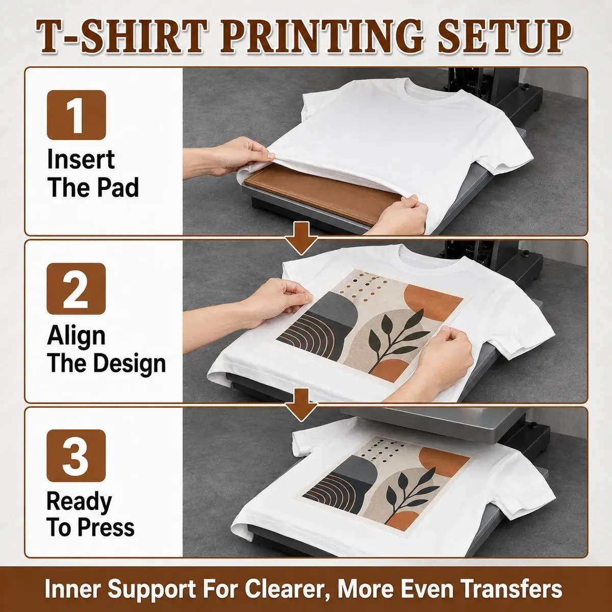 

DTF Printing Pad Teflon High-Temperature Pillow For DTF Heat Press Machine Sublimation Transfer Increase Press Pressure