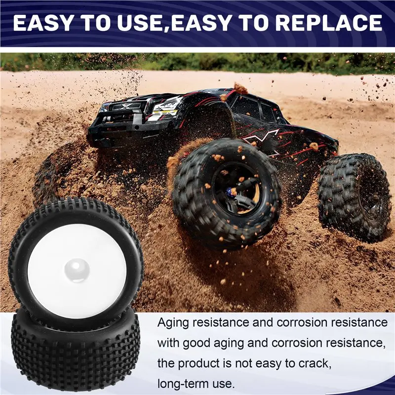 ABUM-Wear-Resistant Off-Road 4PCS 1/10 Scale RC Buggy Car Wheel Tires For Tamiya Xray Xb2 Serpent Srx2 Tekno Models B