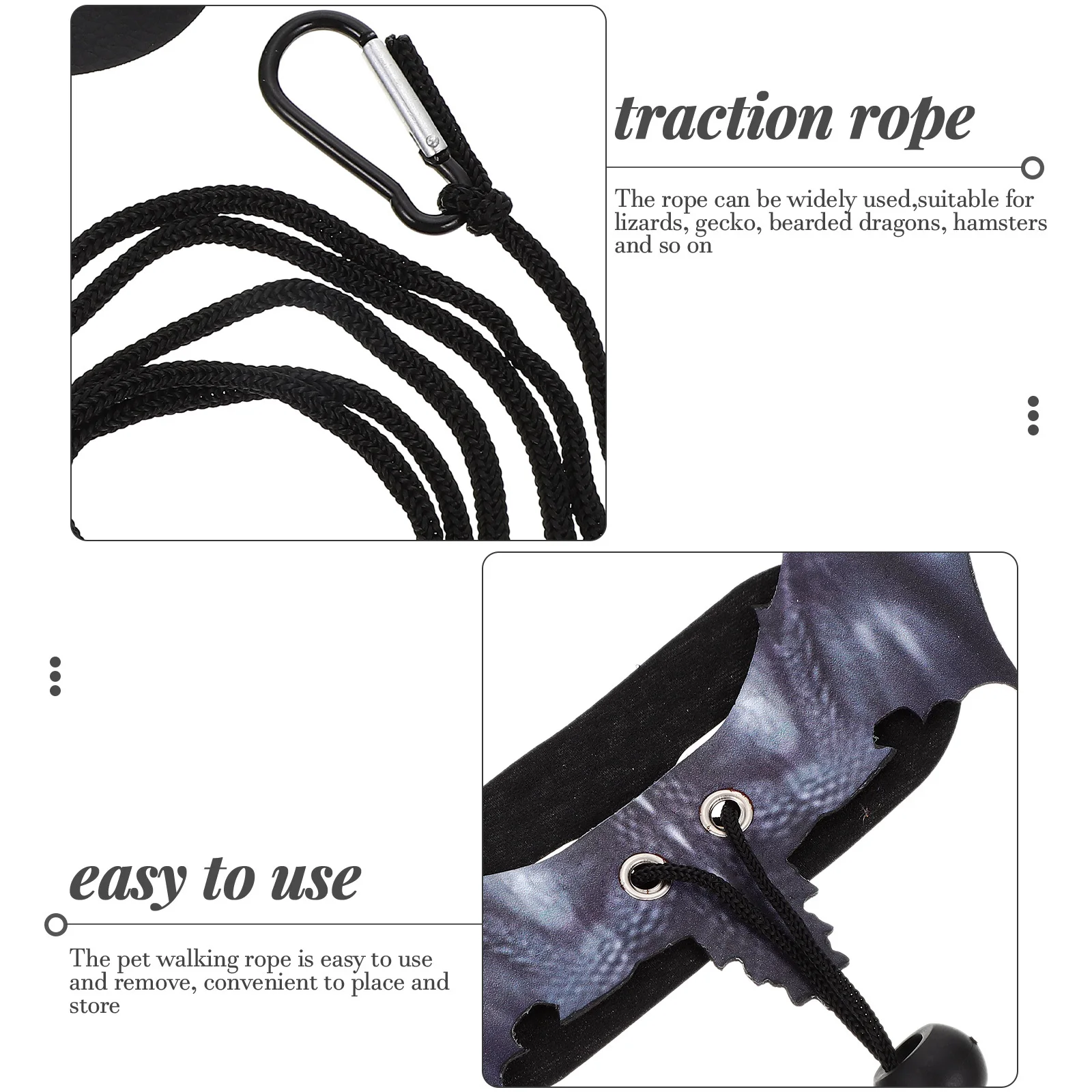 

1Set Reptile Traction Rope Comfortable Durable Bat Shape Outdoor Harness for Lizards Small Pets Lizard Traction Rope