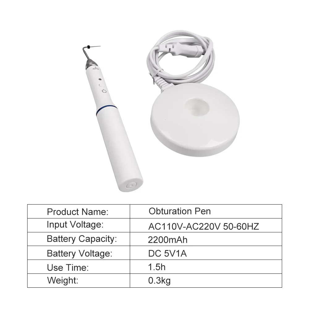 ELIJAH Dental Wireless Obturation System Pen for Root Canal Filling with 2 Tips Melt All Kind of Gutta Percha Obturation Tools
