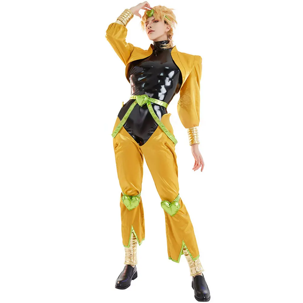 Dio Brando Cosplay Costumes Yellow Uniform Anime JoJo's Bizarre