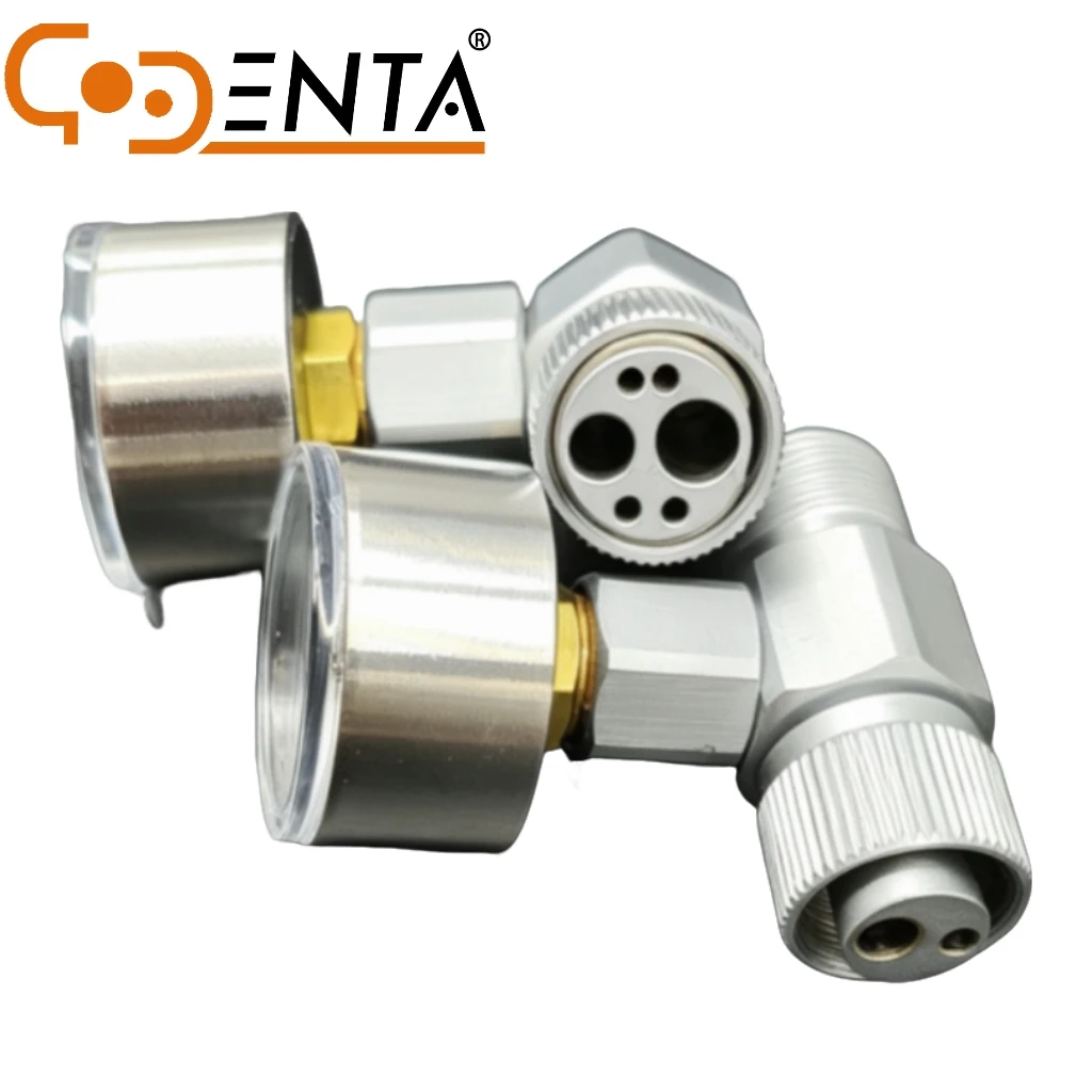 Dental Handpiece Pressure Gauge 2/4 Holes, Dental Chair Air Pressure Measuring Tool, Professional High Low Speed Handpiece Press view 3