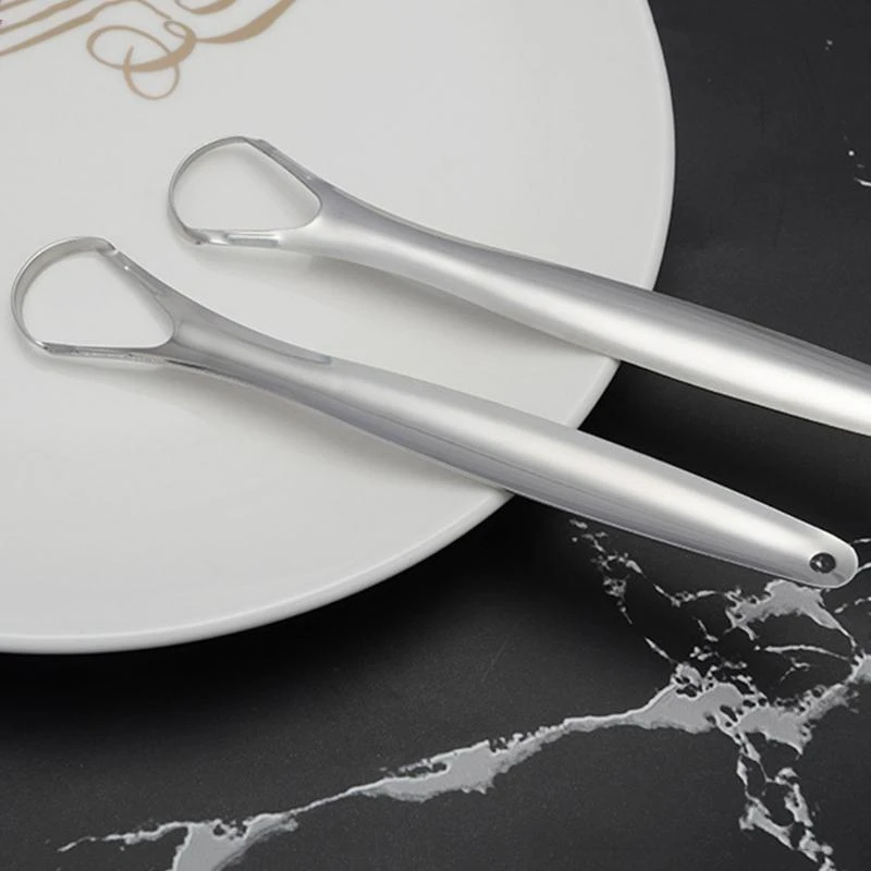 G99E Stainless Steel Tongue Scraper Metal Care Hygiene Cleaner Brush for Fresh Breath Maker Reusable Mouth Cleaning Tool
