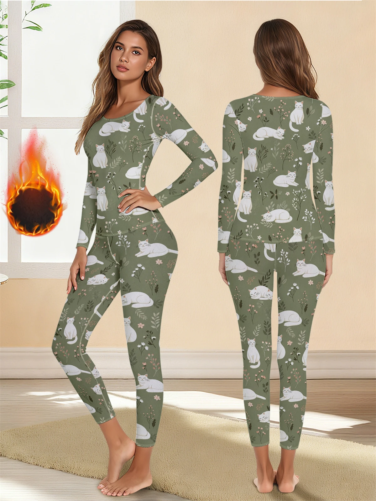 

1 комплект, теплое термобелье, сексуальное женское нижнее белье, длинные кальсоны, женские комплекты в форме, женская термоодежда со средним воротником