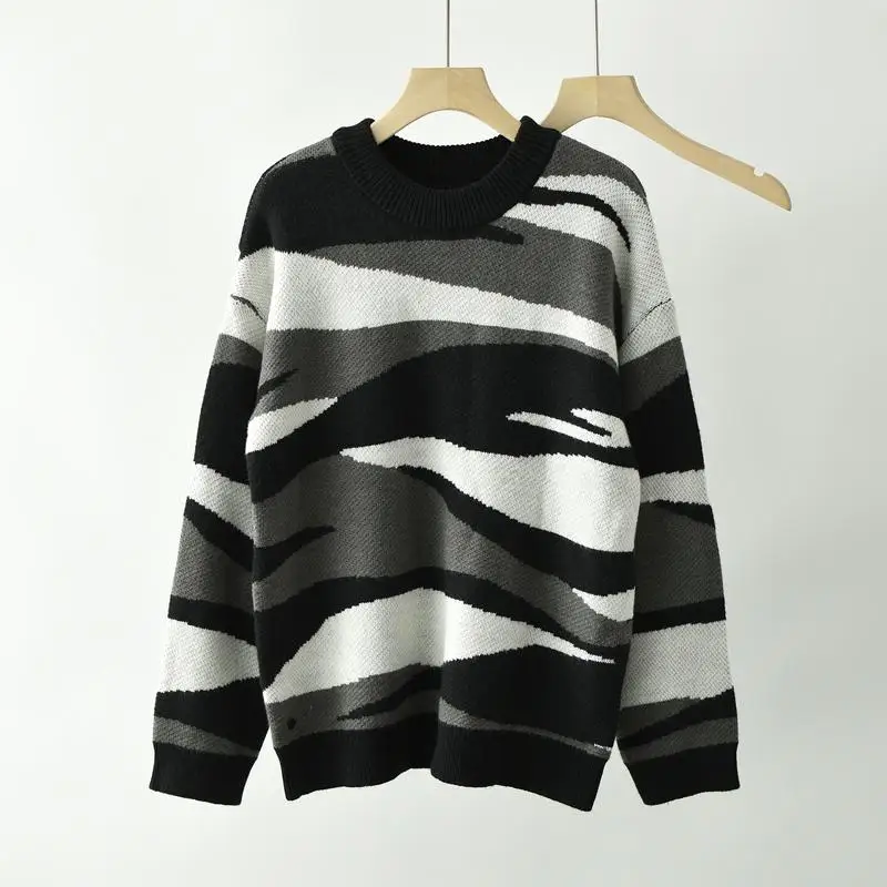 

Loose Thiened Hooded Knitwear Women's Autumn Winter Warm Outerwear Casual Sle Long Sve round Ne Sweater Commute Faion