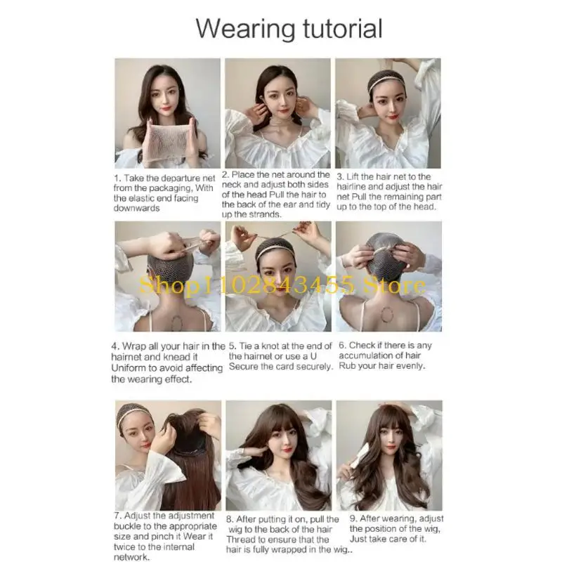 49MC Natural Caps with Long Straight Octagonal Hat for Party Quick Hairstyle