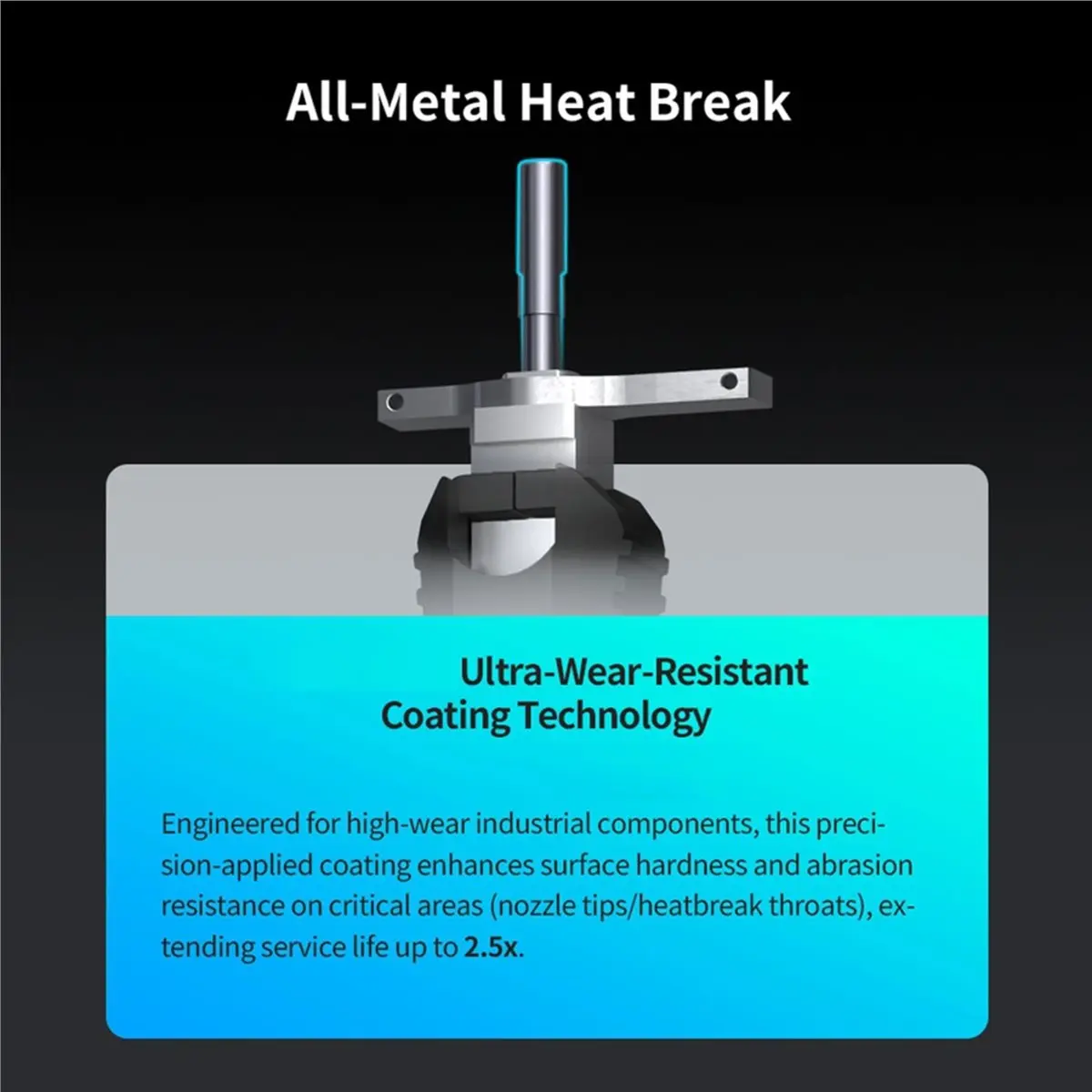 New Electronics 3D Printer Conch Hotend for P1 Series with Endcoat Nozzle Integrated Nozzle Throat 3D Printer Parts
