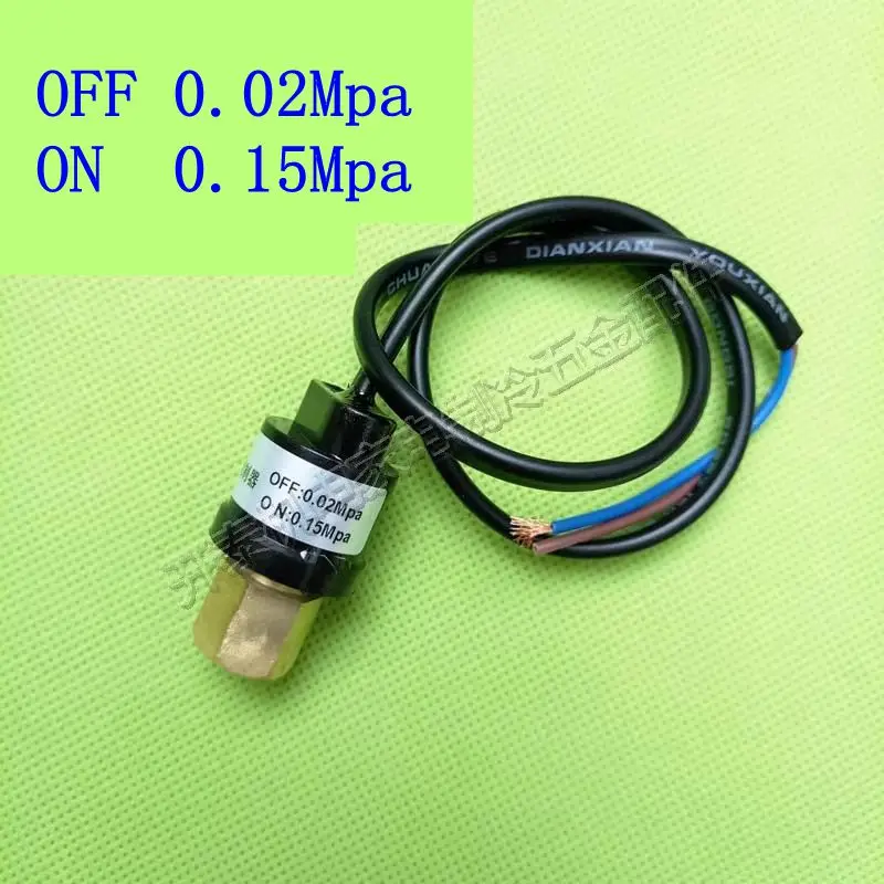 

OFF 0.02Mpa ON 0.15Mpa For Air Conditioner Refrigeration parts 2 Terminals/Wire Pressure Control Switch