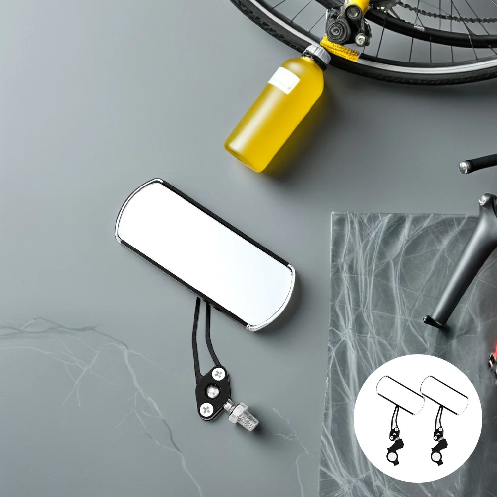 

A Pair of 360 Degree Bike Mirrors Wide Angle Blast-Resistant Super Clear Fully Adjustable Compact Rear View Handlebar Mirrors