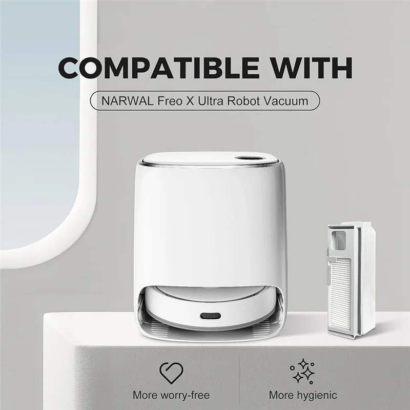 A24P 4-pack wegwerpstofzakken met HEPA-filter voor NARWAL Freo X Ultra robotstofzuiger, 1L grote stofzakvervanging